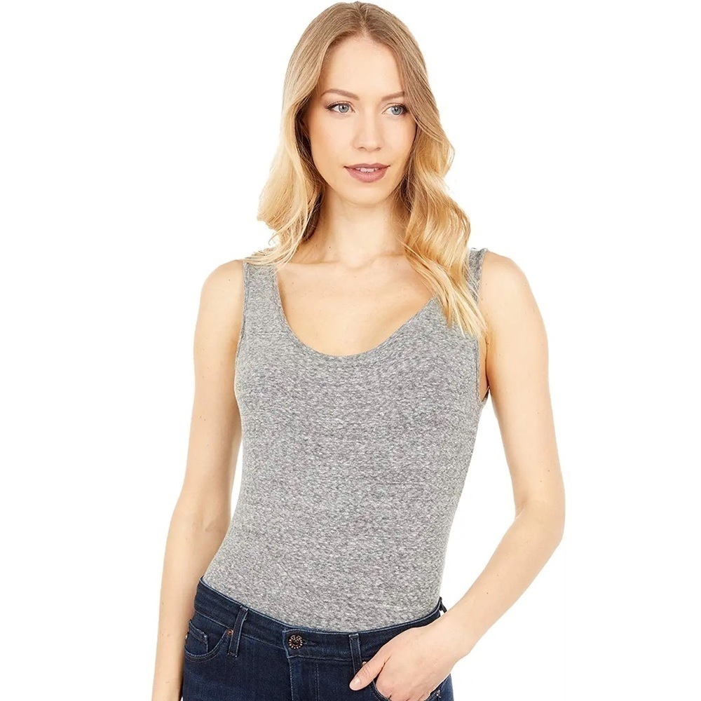 MADEWELL WOMENS Tank Bodysuit Gray - Size Small